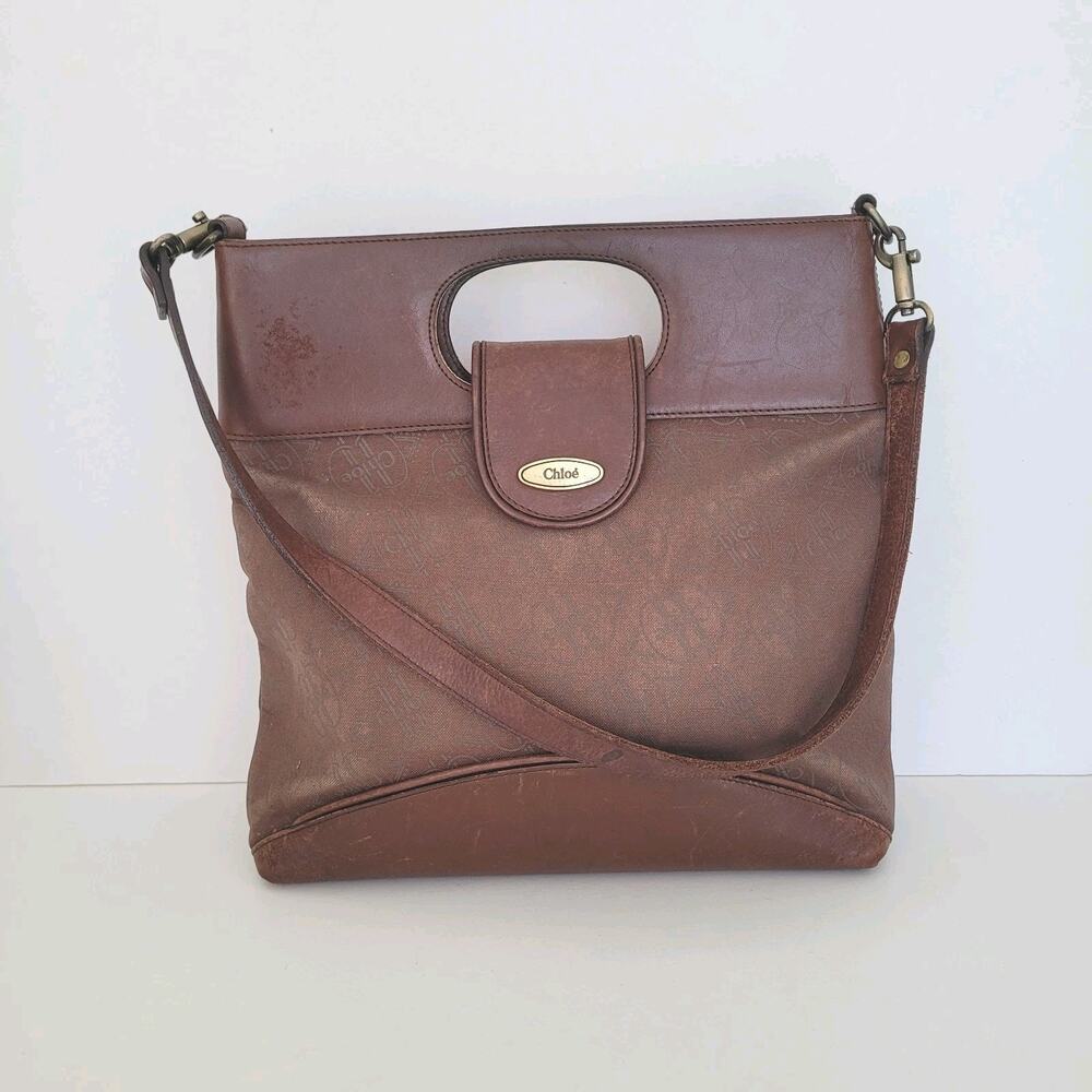Vintage Chloe Brown Crossbody Bag